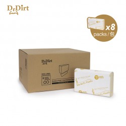 Dr.Dirt 迷你廚房浴室食品級竹漿抹手紙廚房紙  (8包1箱)  去塑化包裝
